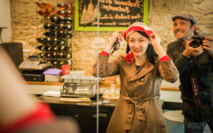 Amelie Poulain film locations Montmartre Paris France Behind the scenes Amelie inspired photoshoot photos