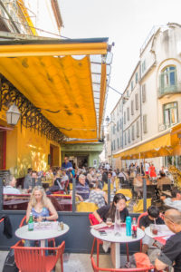 Cafe Van Gogh - Café Terrace at Night - Terrasse du café le soir sur la Place du Forum - painting - Arles France - travel blog