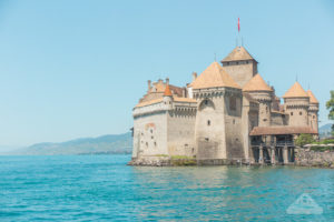 Real life Little Mermaid Castle Ariel Eric - Chateau de Chillon Montreux Switzerland